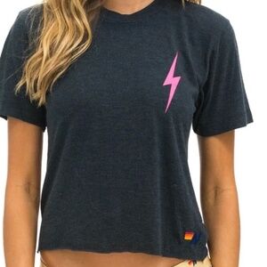 Aviator Nation Bolt 2 Boyfriend Tee, Size L